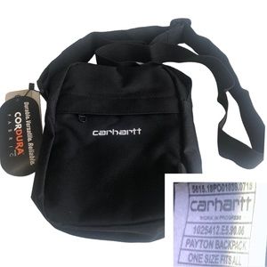 Carhartt Work In Progress WIP Payton Bag Crossbody Black Adjustable Strap New